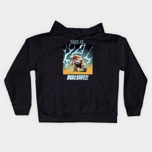 This Is Bullshit, Bulldog Throwing Epic Tantrum Kids Hoodie